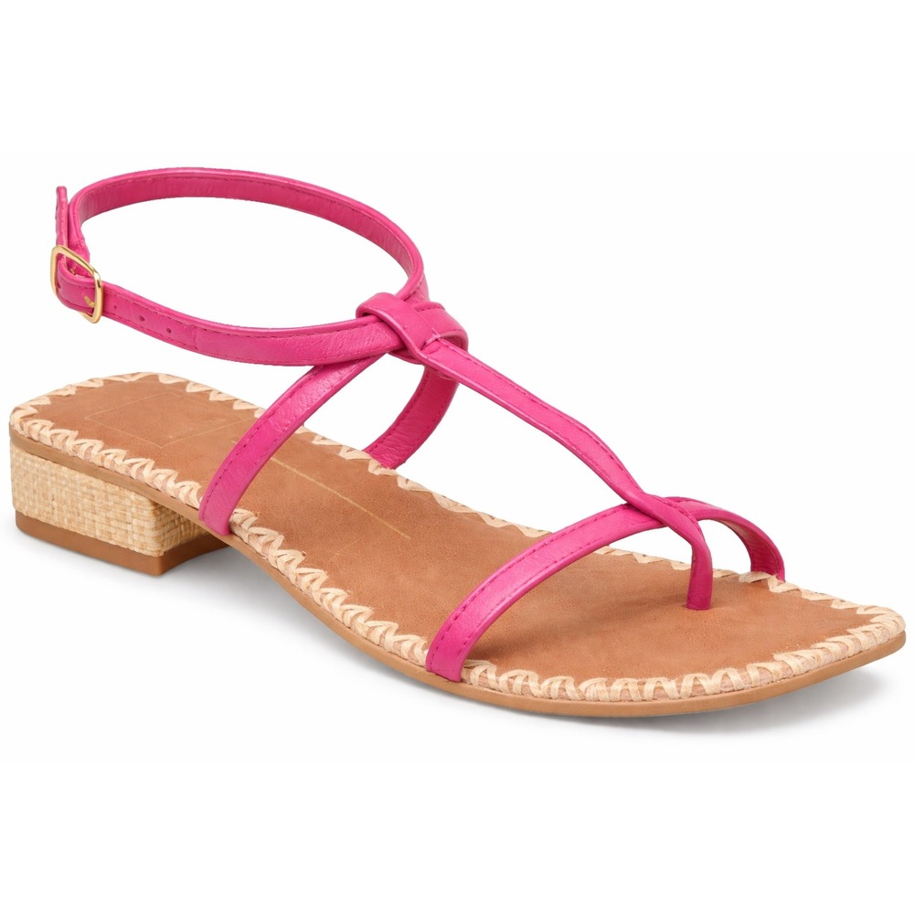 Dolce Vita Bindi Pink Stella Leather Strappy Sandal Low Heel Size 7 NIB Tried On